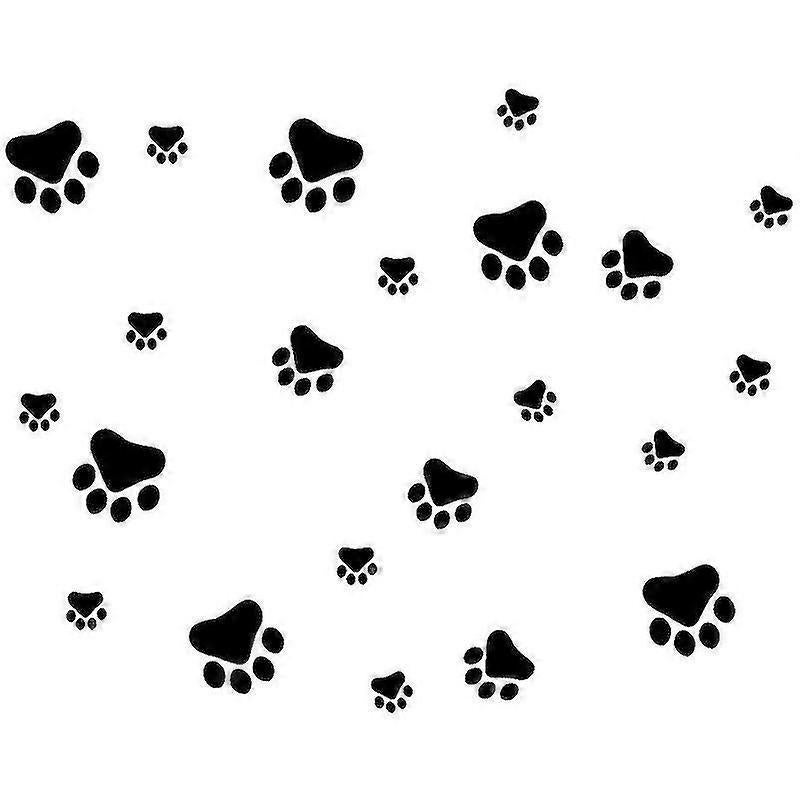 Dog Puppy Removable Vinyl Wall Sticker Dog Paw Prints Decoration - Image 1
