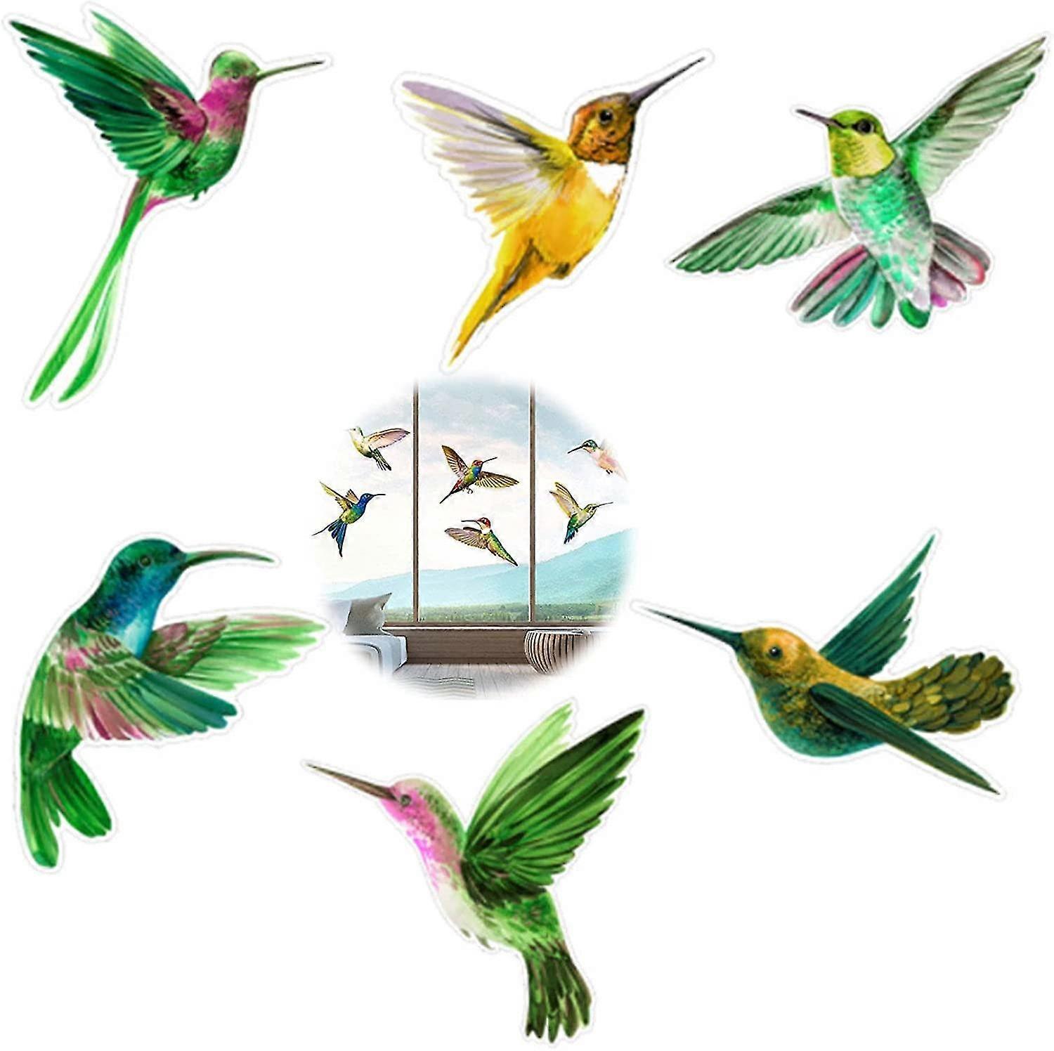 Anti-collision Window Stickers Porch Bird Protection Sticker Garden Birds Window Stickers Hummingbird Bird Wall Stickers For Window, Living Room, Office - Image 1