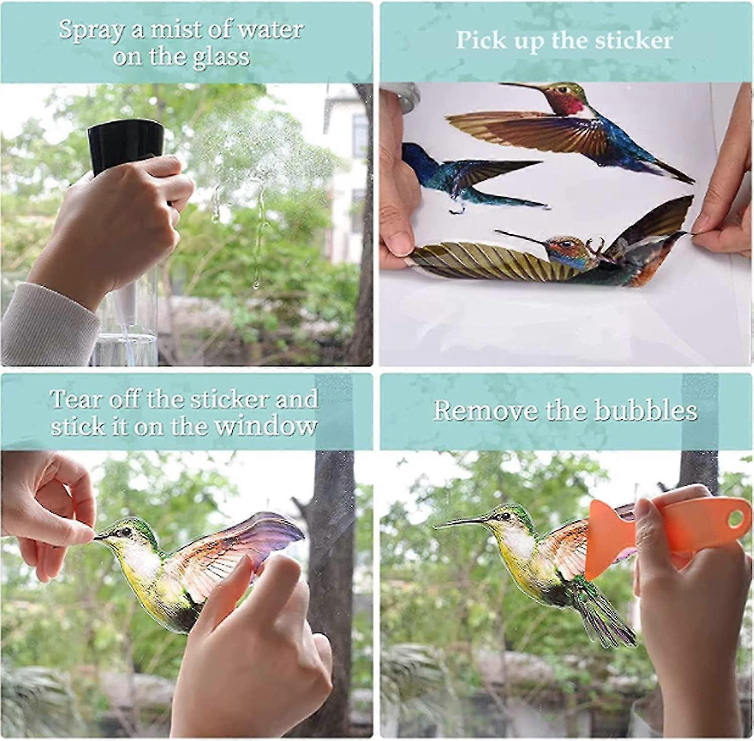 Anti-collision Window Stickers Porch Bird Protection Sticker Garden Birds Window Stickers Hummingbird Bird Wall Stickers For Window, Living Room, Office - Image 5