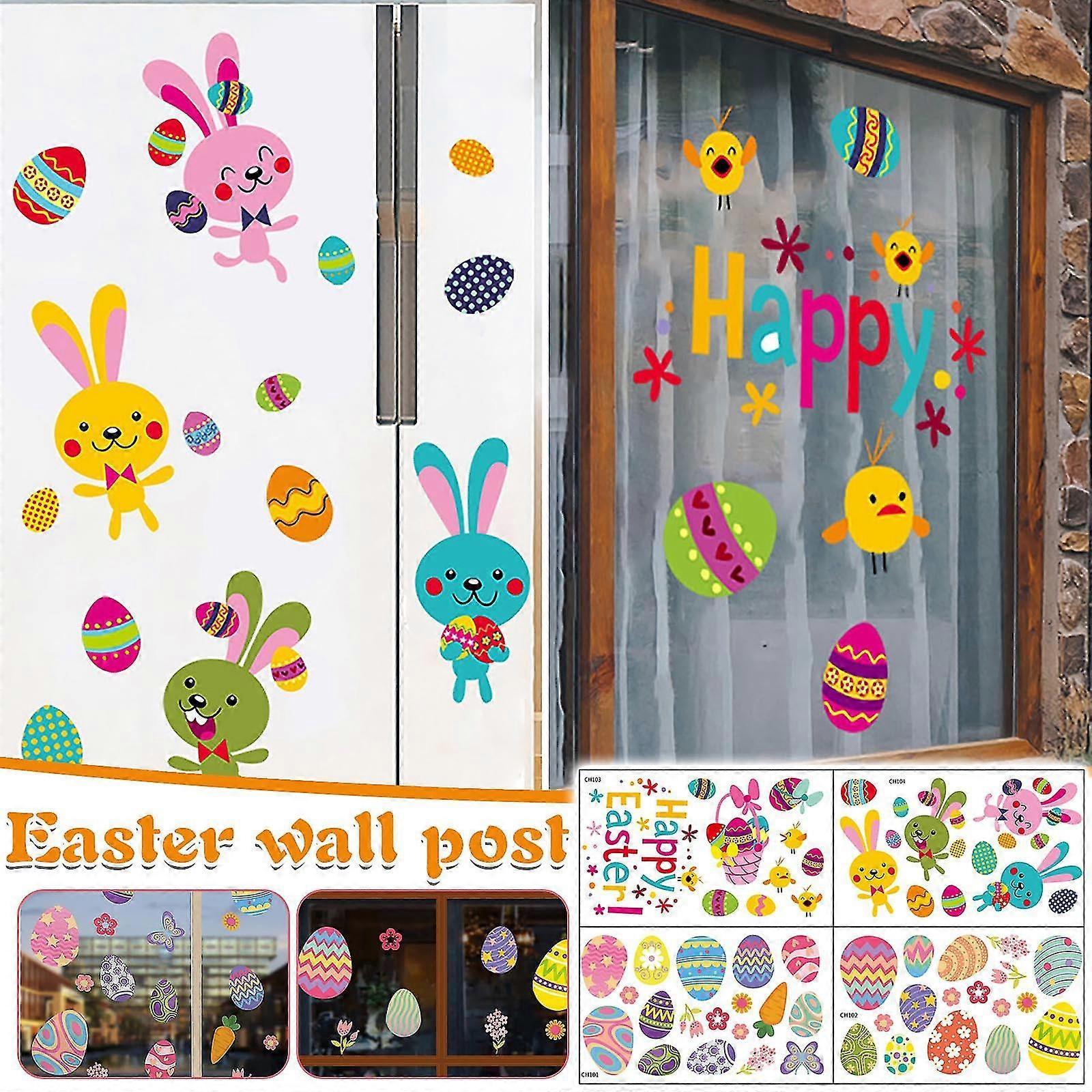 Holiday Ornaments Easter Day Stickers Window Glass Stickers Fridge Stickers - Image 1