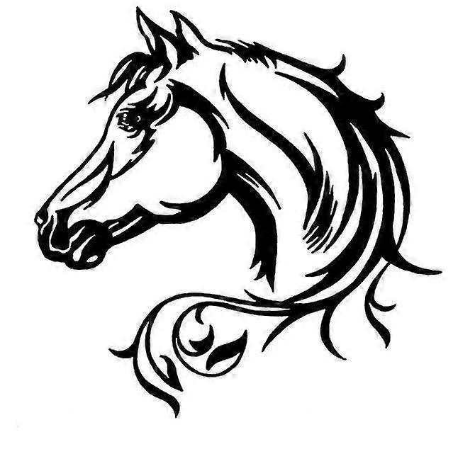 Horse Head Car Sticker Car Window Glass Animal Sticker - Image 1