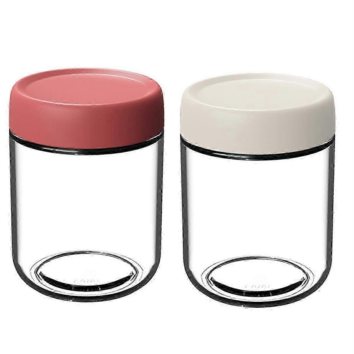 2pcs Oats Containers with Airtight Lids Wide Mouth Glass Mason Salad Jars Leakproof - Image 1