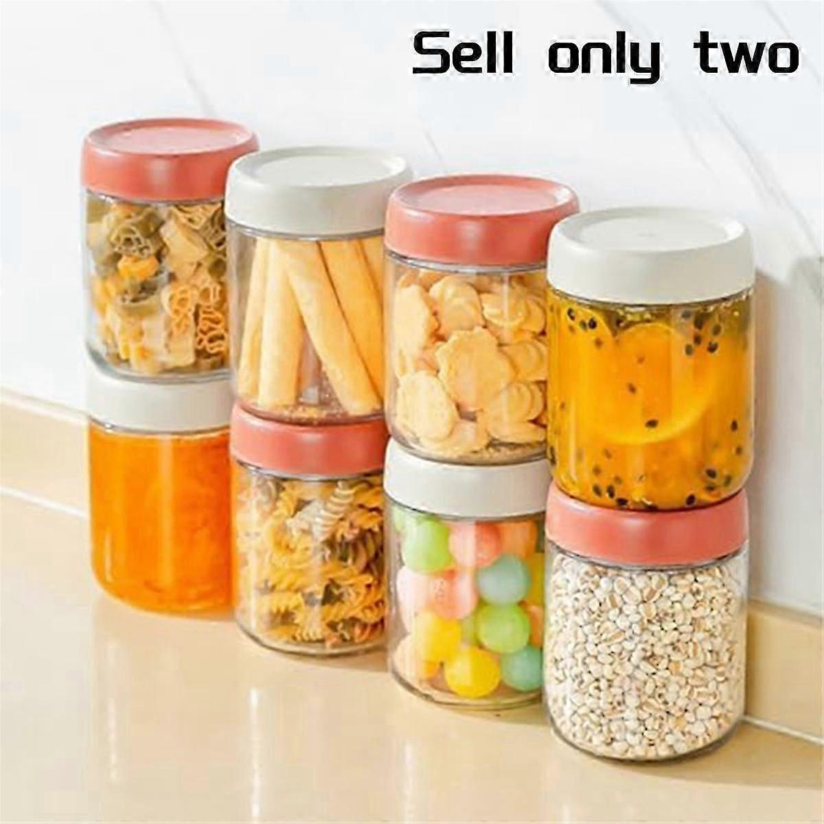 2pcs Oats Containers with Airtight Lids Wide Mouth Glass Mason Salad Jars Leakproof - Image 4