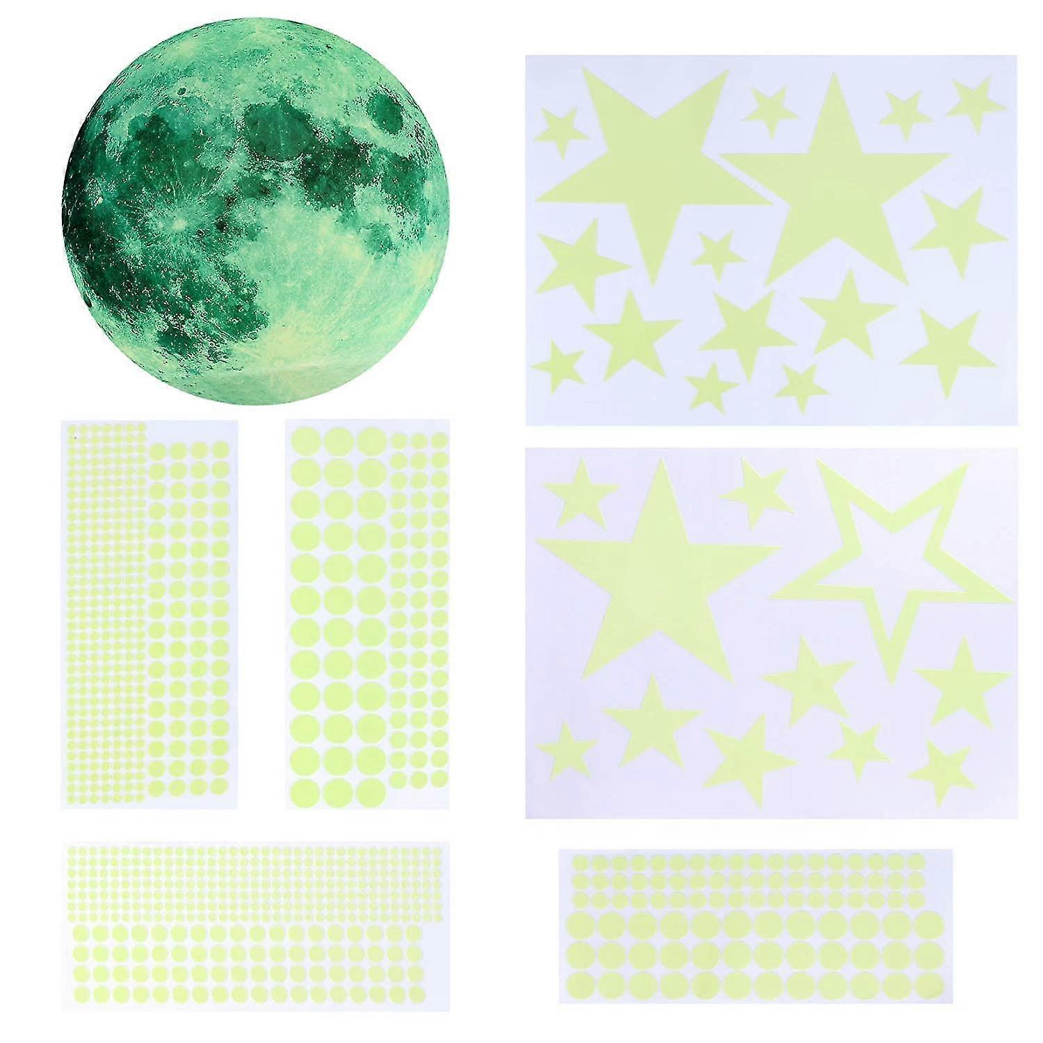 842pcs Wall Stickers Self-adhesive Luminous Stars, Stars And Moon Wall Stickers - Image 1
