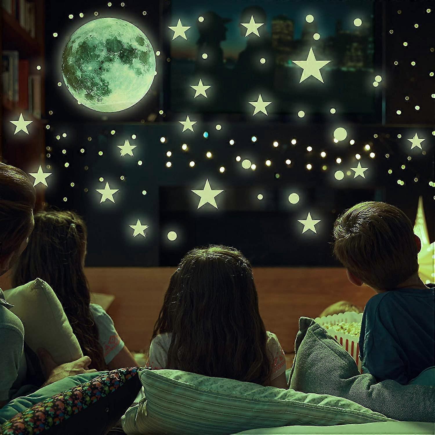 842pcs Wall Stickers Self-adhesive Luminous Stars, Stars And Moon Wall Stickers - Image 3
