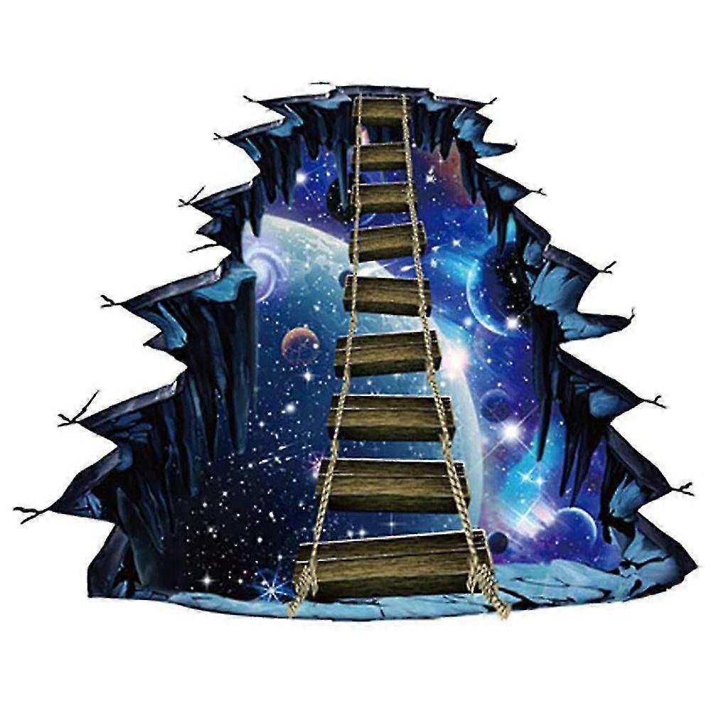 3d Floor Stickers Galaxy Wall Stickers Living Room Detachable Waterproof Diy Wall Stickers Decoration - Image 1