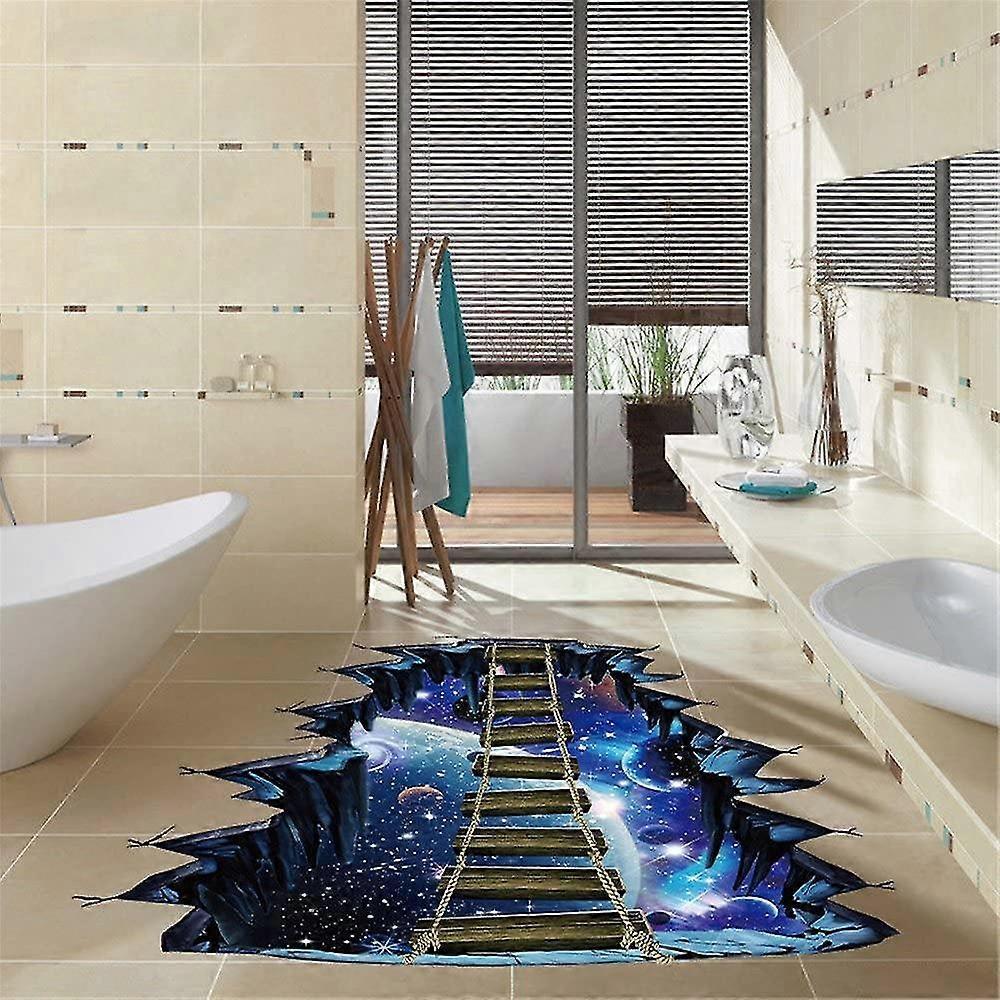 3d Floor Stickers Galaxy Wall Stickers Living Room Detachable Waterproof Diy Wall Stickers Decoration - Image 2