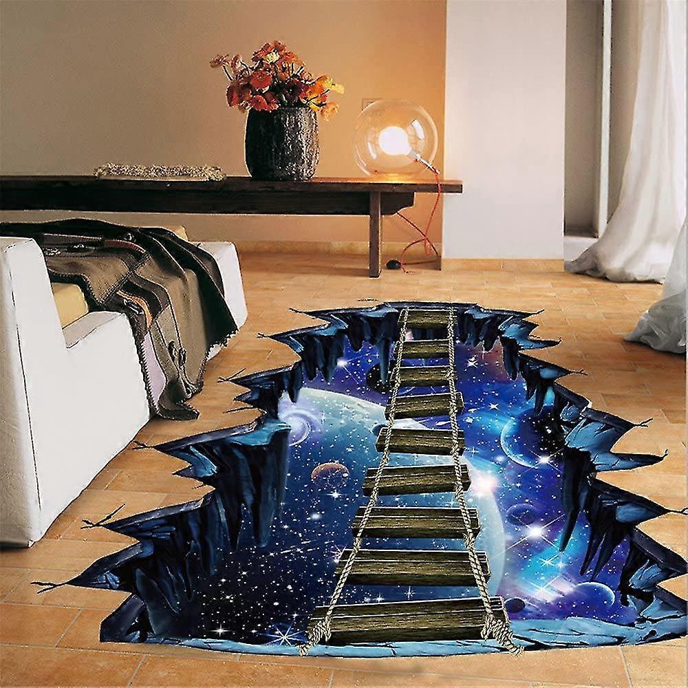 3d Floor Stickers Galaxy Wall Stickers Living Room Detachable Waterproof Diy Wall Stickers Decoration - Image 3