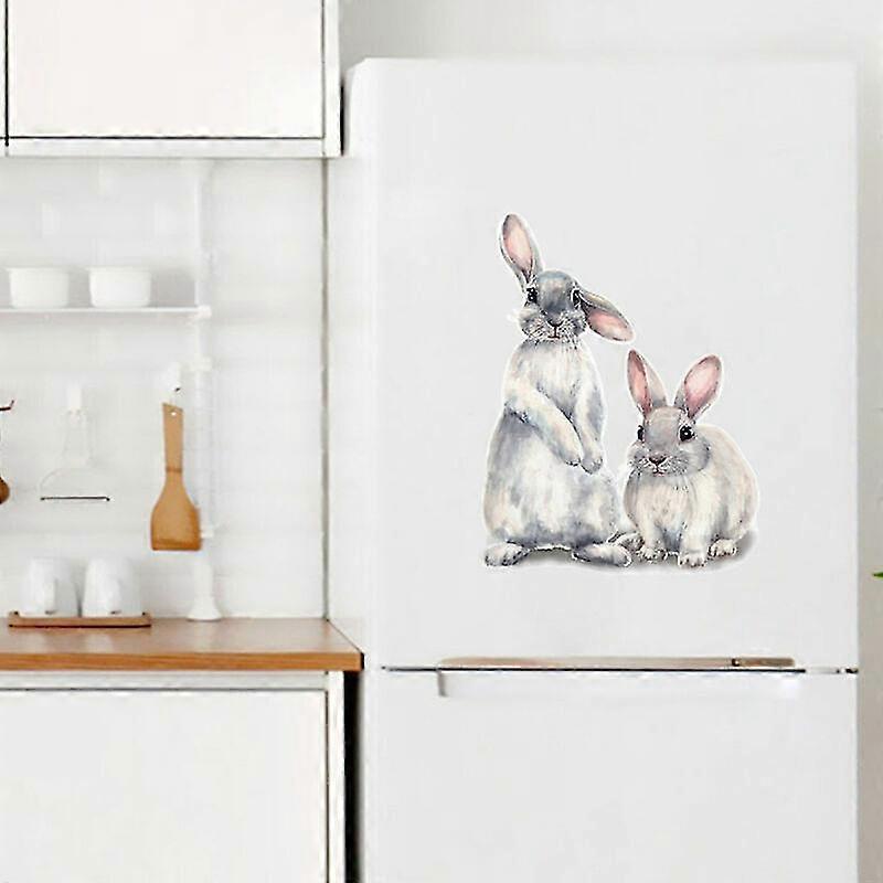 30*40cm Typography Wall Sticker Two Cute Rabbits babies Room - Image 4
