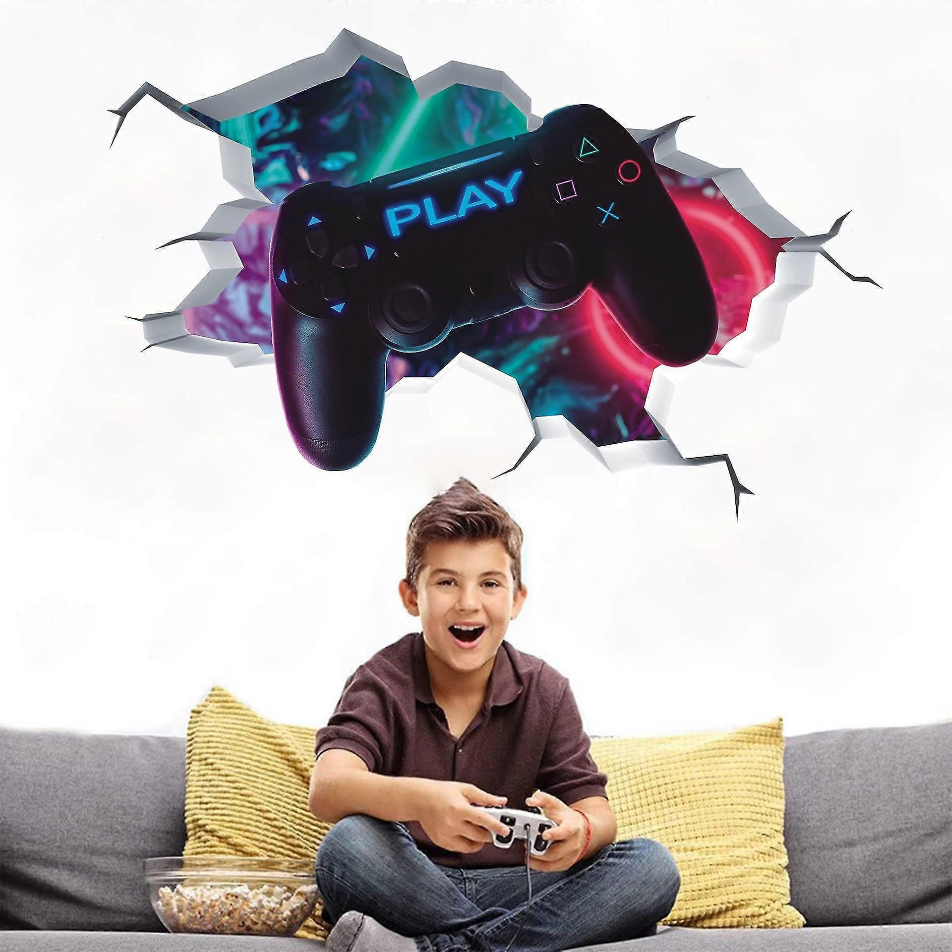 3d Gamer Wall Stickers32*50cm,gamer Wall Poster Decoration,boy Bedroom Wall Sticker,modern Living Room Decoration - Image 1