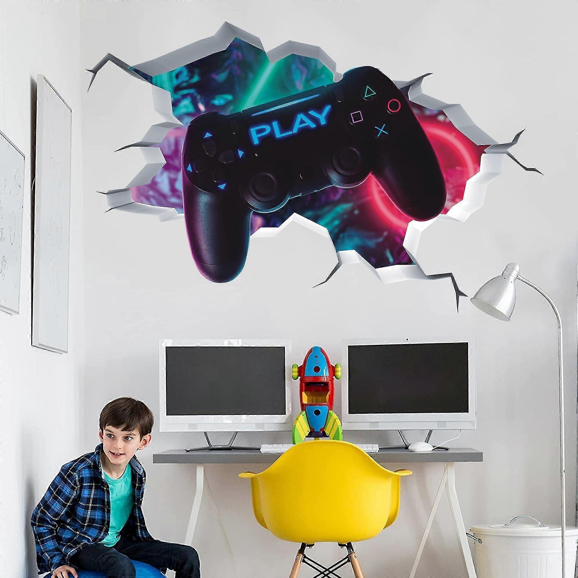 3d Gamer Wall Stickers32*50cm,gamer Wall Poster Decoration,boy Bedroom Wall Sticker,modern Living Room Decoration - Image 3