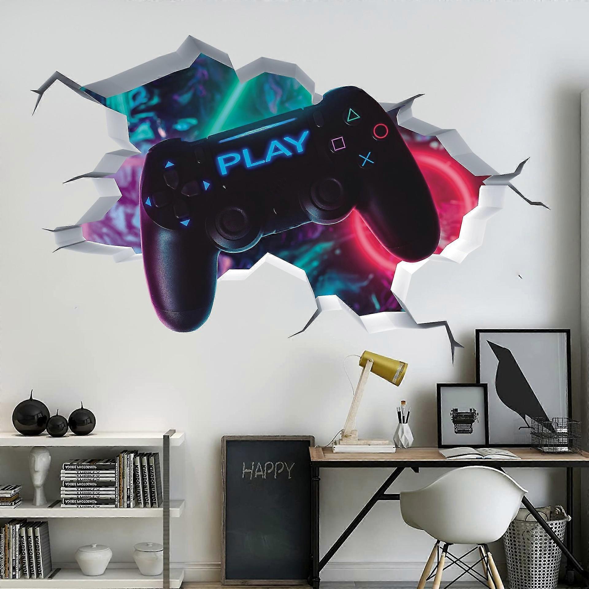 3d Gamer Wall Stickers32*50cm,gamer Wall Poster Decoration,boy Bedroom Wall Sticker,modern Living Room Decoration - Image 4