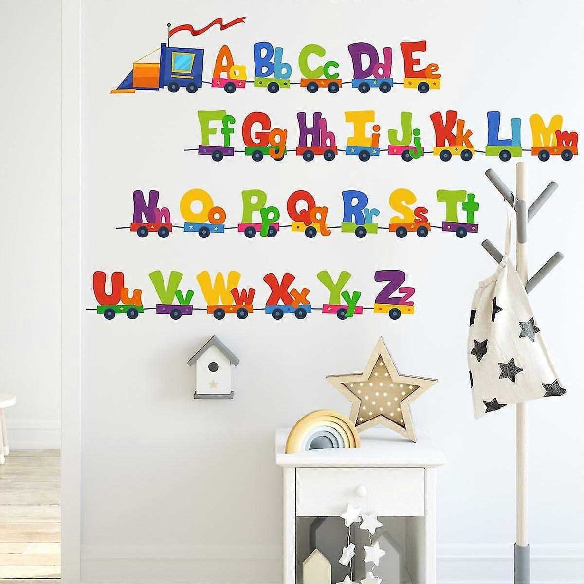 Colorful Animal Alphabet Abc babies Wall Stickers Peel And Stick Decals Removable Nursery Bedroom Living Room Art Murals - Image 2