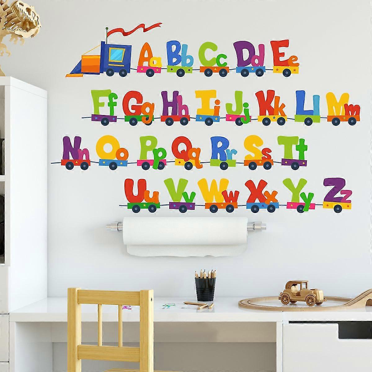 Colorful Animal Alphabet Abc babies Wall Stickers Peel And Stick Decals Removable Nursery Bedroom Living Room Art Murals - Image 3