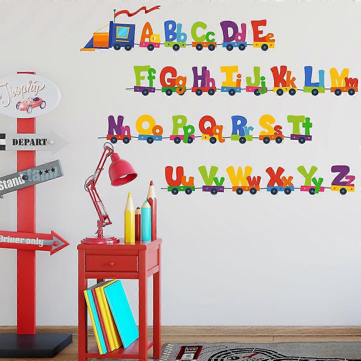 Colorful Animal Alphabet Abc babies Wall Stickers Peel And Stick Decals Removable Nursery Bedroom Living Room Art Murals - Image 5