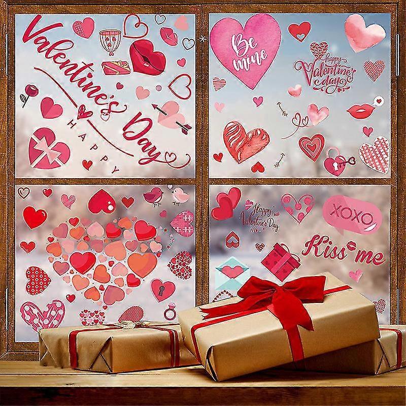 Valentine's Day Electricity Window Stickers Love Window Display Glass Refrigerator Electricity Stickers - Image 1