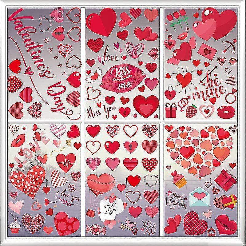 Valentine's Day Electricity Window Stickers Love Window Display Glass Refrigerator Electricity Stickers - Image 2