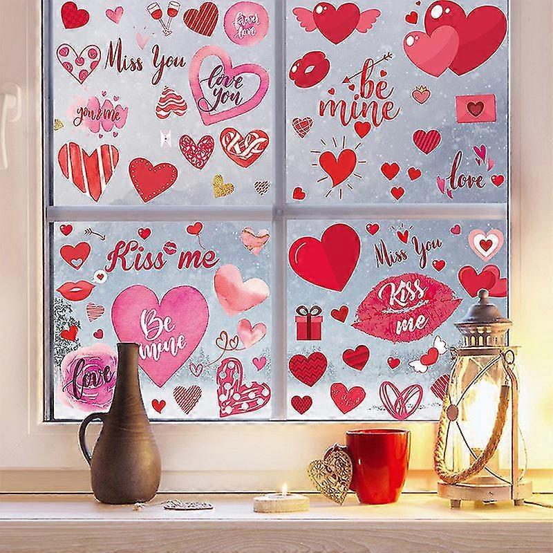 Valentine's Day Electricity Window Stickers Love Window Display Glass Refrigerator Electricity Stickers - Image 3