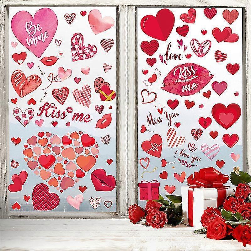 Valentine's Day Electricity Window Stickers Love Window Display Glass Refrigerator Electricity Stickers - Image 4