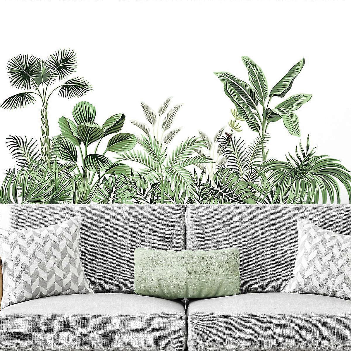 Palm Leaf Wall Stickers For Living Room, Plant Sticker Wall Decor, Peel And Stick Wall Stickers - Image 1