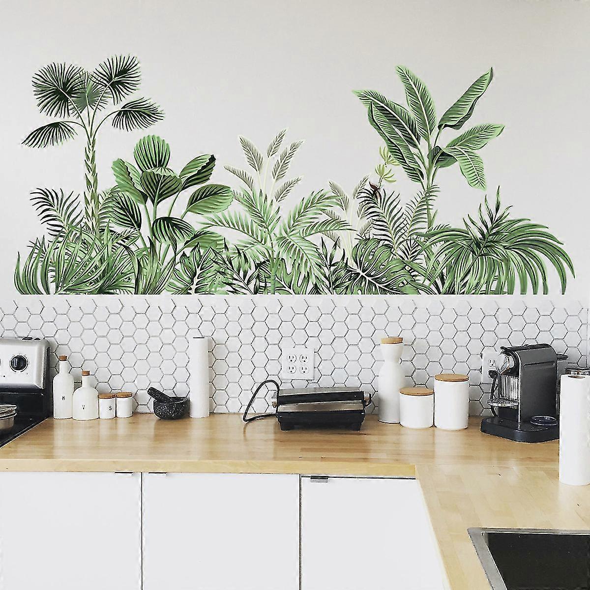 Palm Leaf Wall Stickers For Living Room, Plant Sticker Wall Decor, Peel And Stick Wall Stickers - Image 4