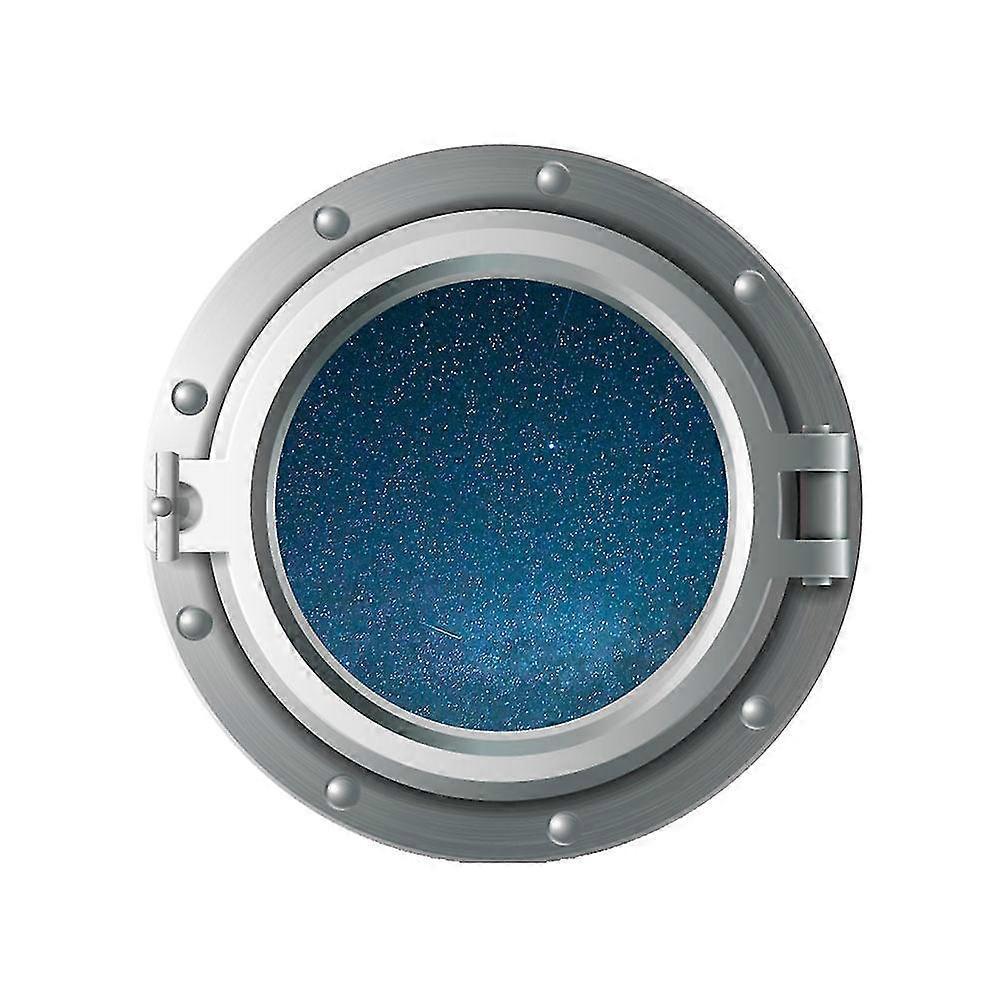 3D Windows Sticker Porthole 3d Wall Sticker Universe Wall Stickers Wall Stickers Beach Nautical Ocean Seaside Decoration - Image 1