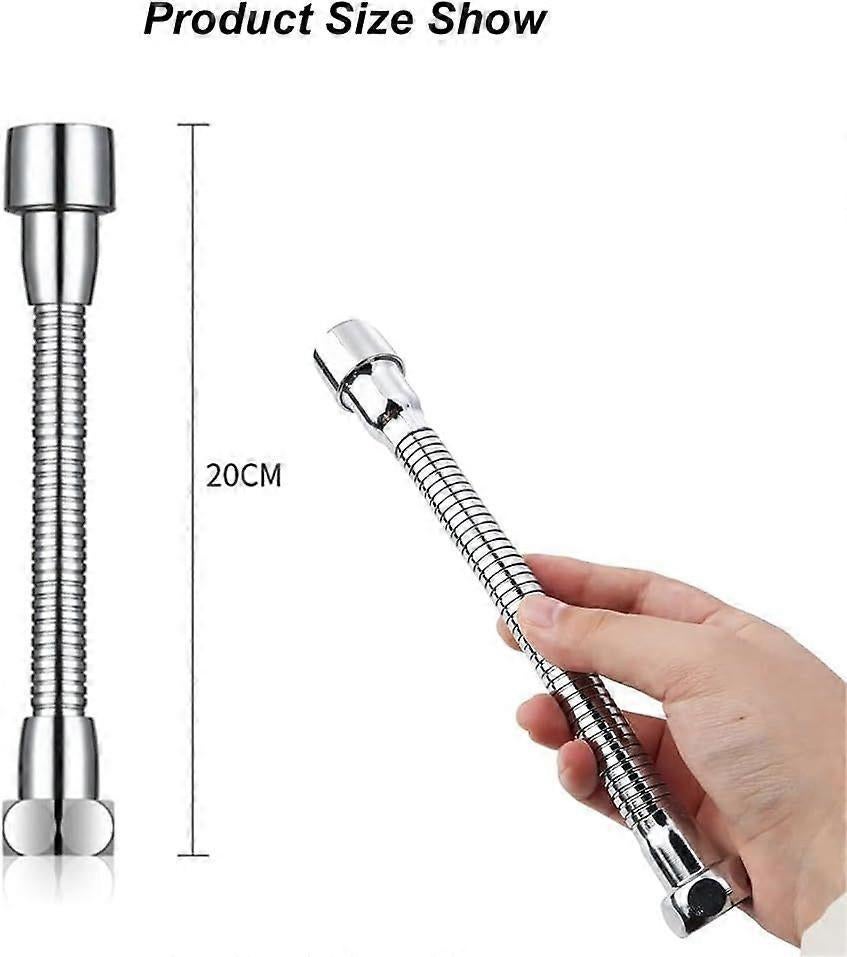 20CM Faucet Extender, Kitchen Sink Faucet Extender, Kitchen Faucet Extension, Faucet Sprayer Extension, 360 Kitchen Faucet Extension, Flexible Kit - Image 2