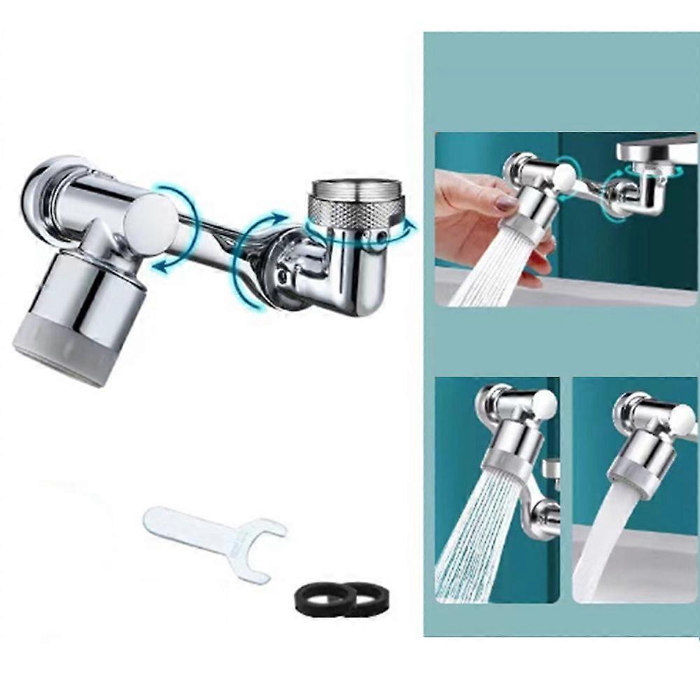 1080 Swivel Extension Faucet Multifunctional Faucet Jet Regulator Swivel Faucet Extension with Aerator 2 Modes Faucet Adapter with Universal Brass Aer - Image 1