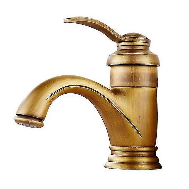 Bathroom Sink Faucet Nostalgia Brushed Brass Bathroom Faucet - Image 1