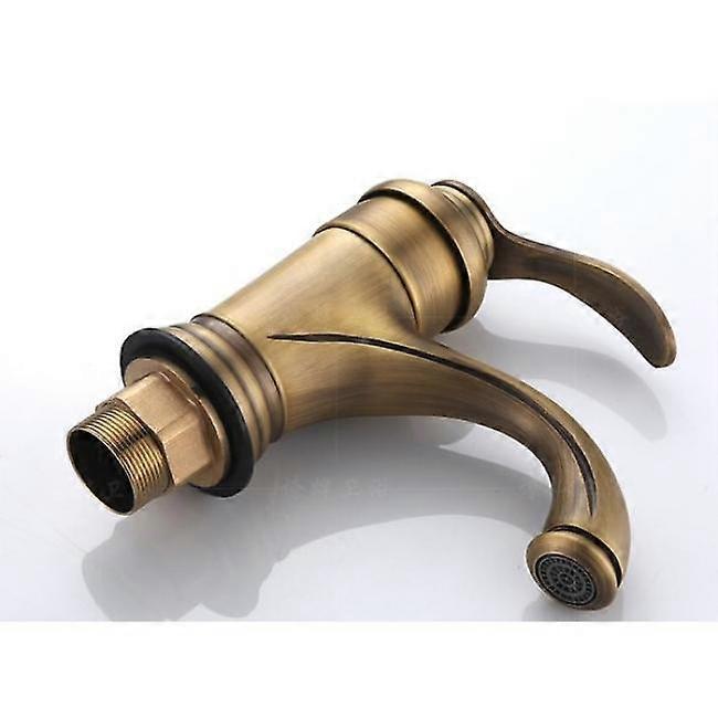 Bathroom Sink Faucet Nostalgia Brushed Brass Bathroom Faucet - Image 2