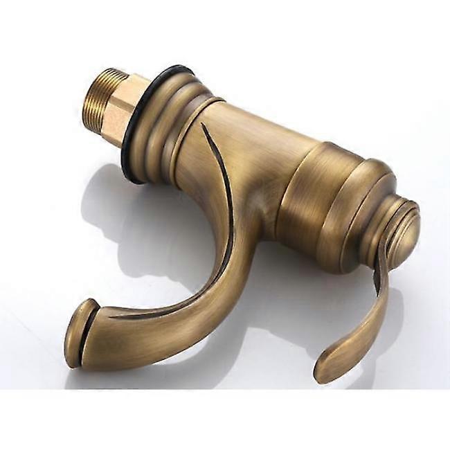 Bathroom Sink Faucet Nostalgia Brushed Brass Bathroom Faucet - Image 4