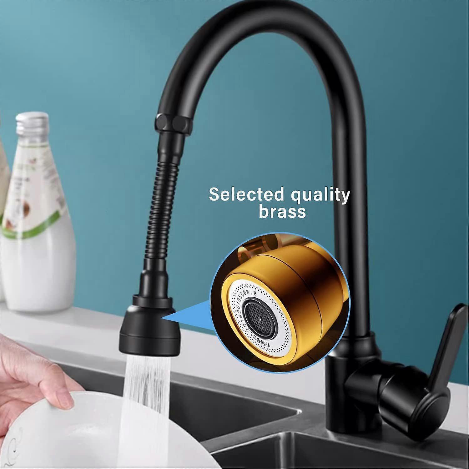3 Modes 360 Swivel Faucet Extension, Swivel Faucet Aerators, Kitchen Sink Spray Head, Extension Faucet Adapter, Kitchen Faucet Nozzle, Brass Body - Image 4