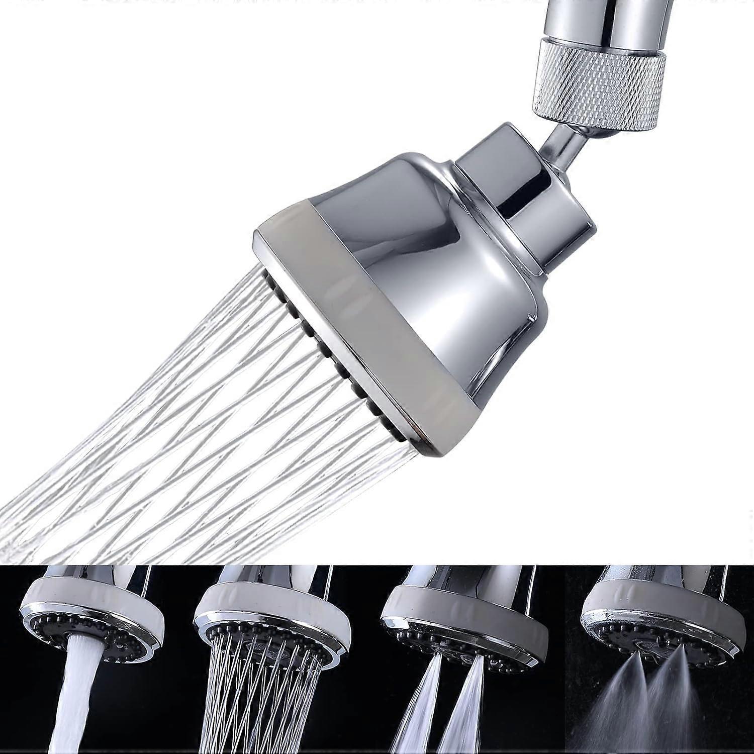 (Chrome)4 Spray Modes Faucet Aerator,360 Degree Faucet Sprayer Attachment,Big Angle Kitchen Faucet Aerator,Swivel Faucet Extender,Sink Sprayer Attachm - Image 4