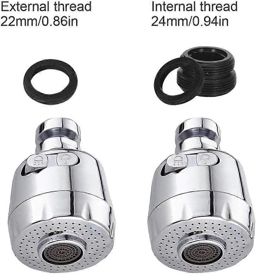 (Shorter Style 1PC,Adapter Included)Huazhi 360 Swivel Kitchen Sink Faucet Aerator Faucet Sprayer Attachment Tap Aerator Faucet Nozzle Faucet Head 55/6 - Image 2