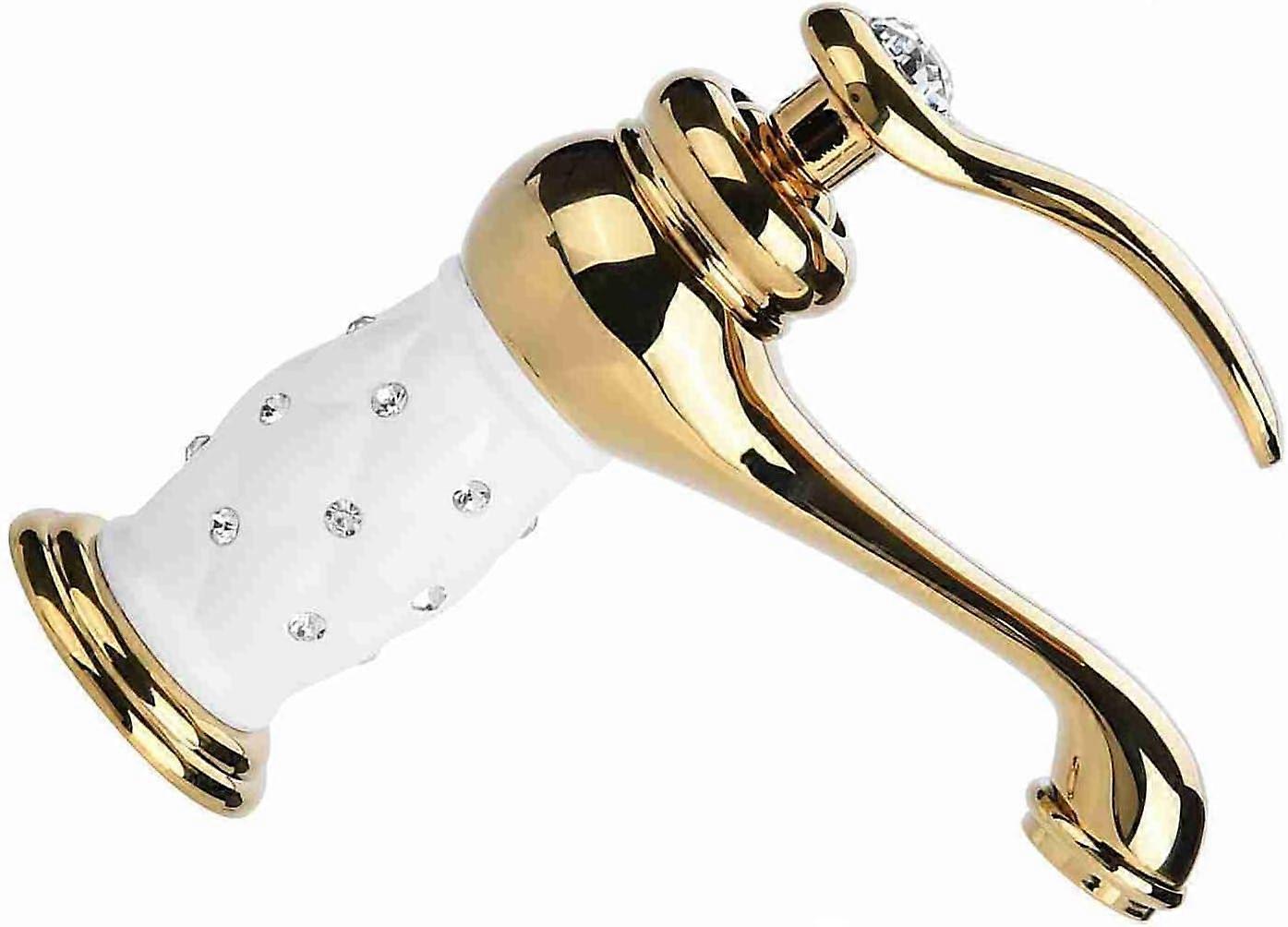 Basin Mixer Tap with Other Accessories Solid Brass Bathroom Sink Faucet Modern Design Chrome Lacquered Copper Bathroom Faucets (Gold) - Image 1