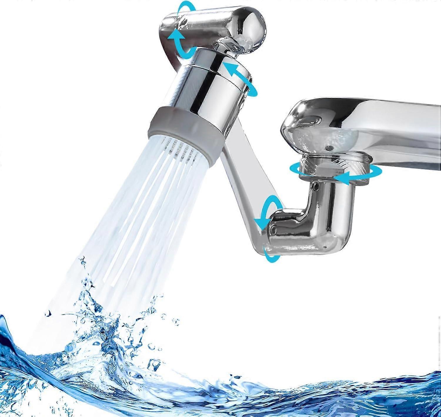 Swivel Faucet-Extender Sink-Aerator - 2 Mode Splash Water Filter Extension, Kitchen Bathroom 360 Rotatable Spray Attachment, Multifunctional Universal - Image 1
