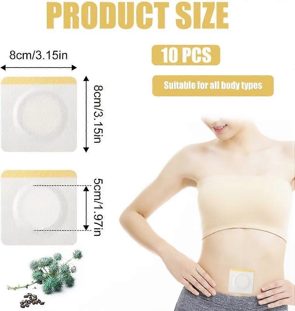 10pcs Castor Oil Wrap for Belly Button, Single-Used Castor Oil Patches Belly - Image 2