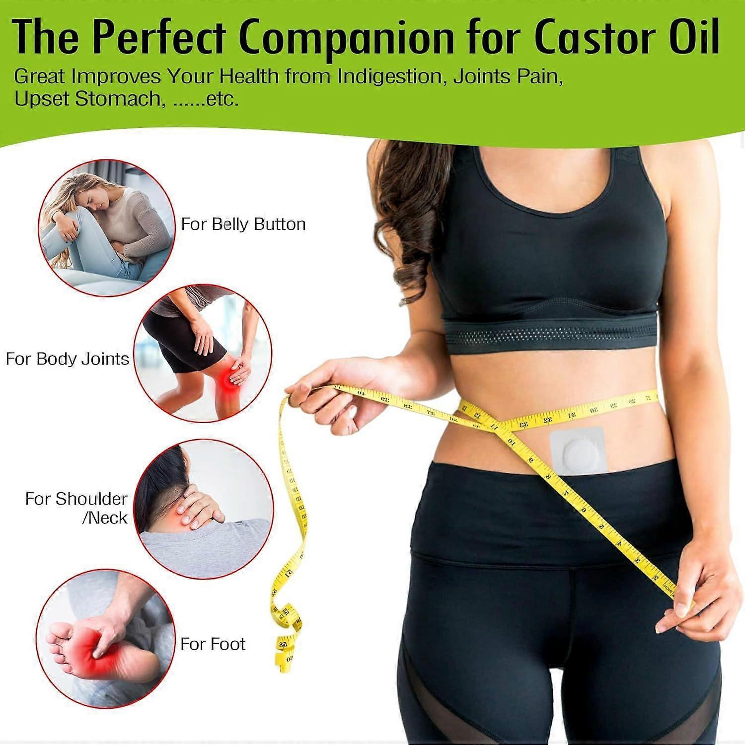 12PCS Hypoallergenic Castor Oil Pack Wrap for Belly Button, Disposable Castor Oil Wrap Pat - Image 5