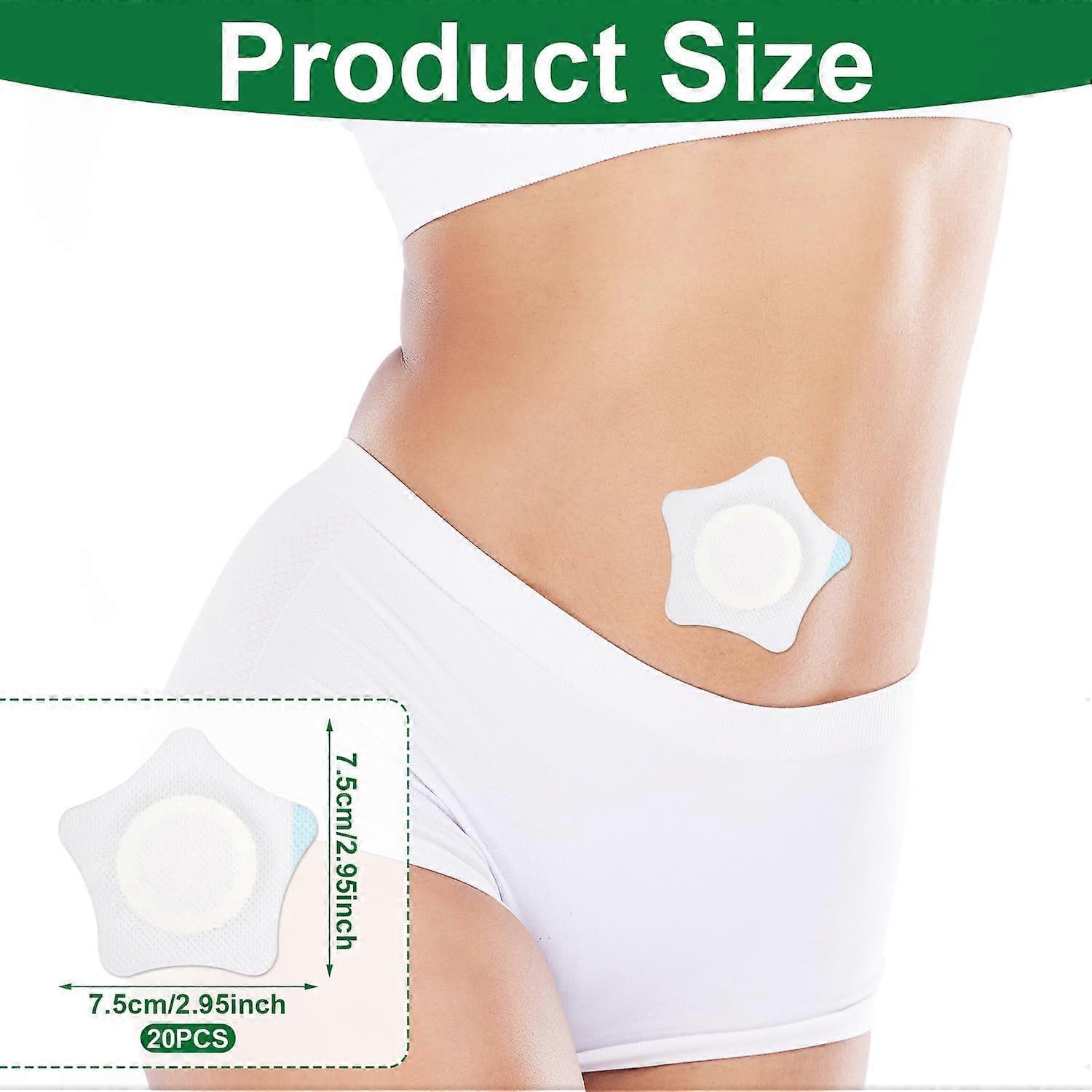 20pcs Castor Oil Pack Wrap for Belly Button, Self-Adhesive Castor Oil Belly - Image 2