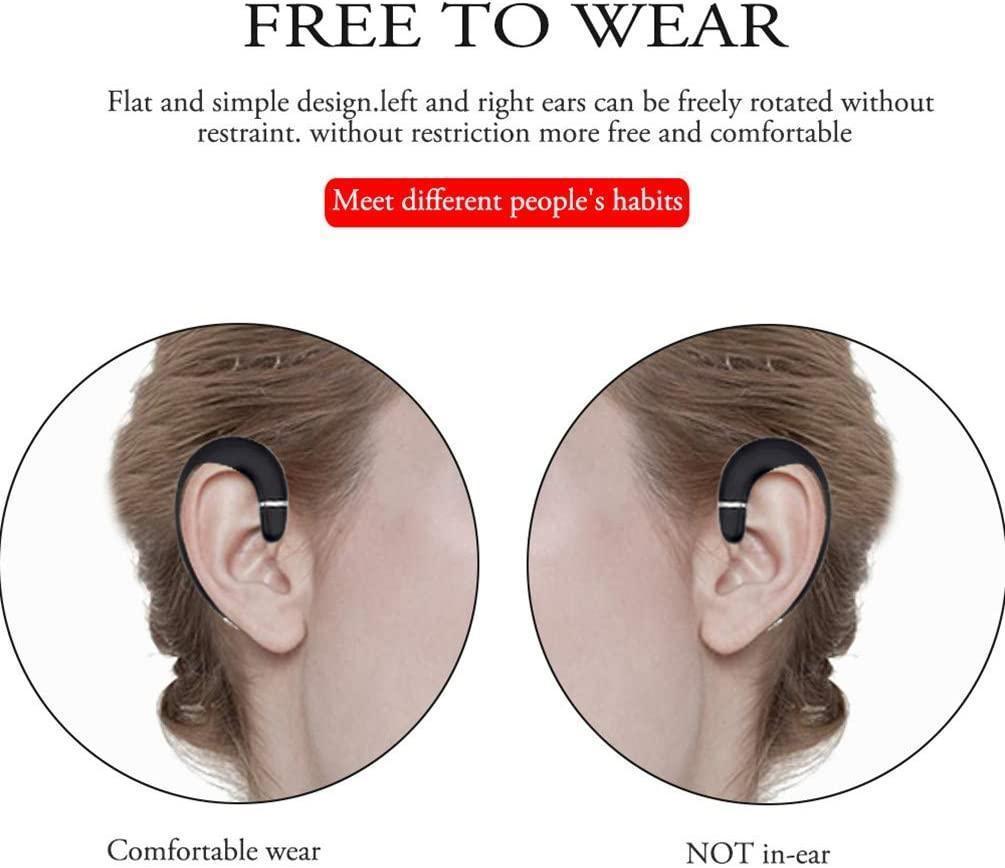 Ear Hook Wireless Headphone - Non Ear Plug - Noise Cancelling Single Ear Headset with Case - Image 2