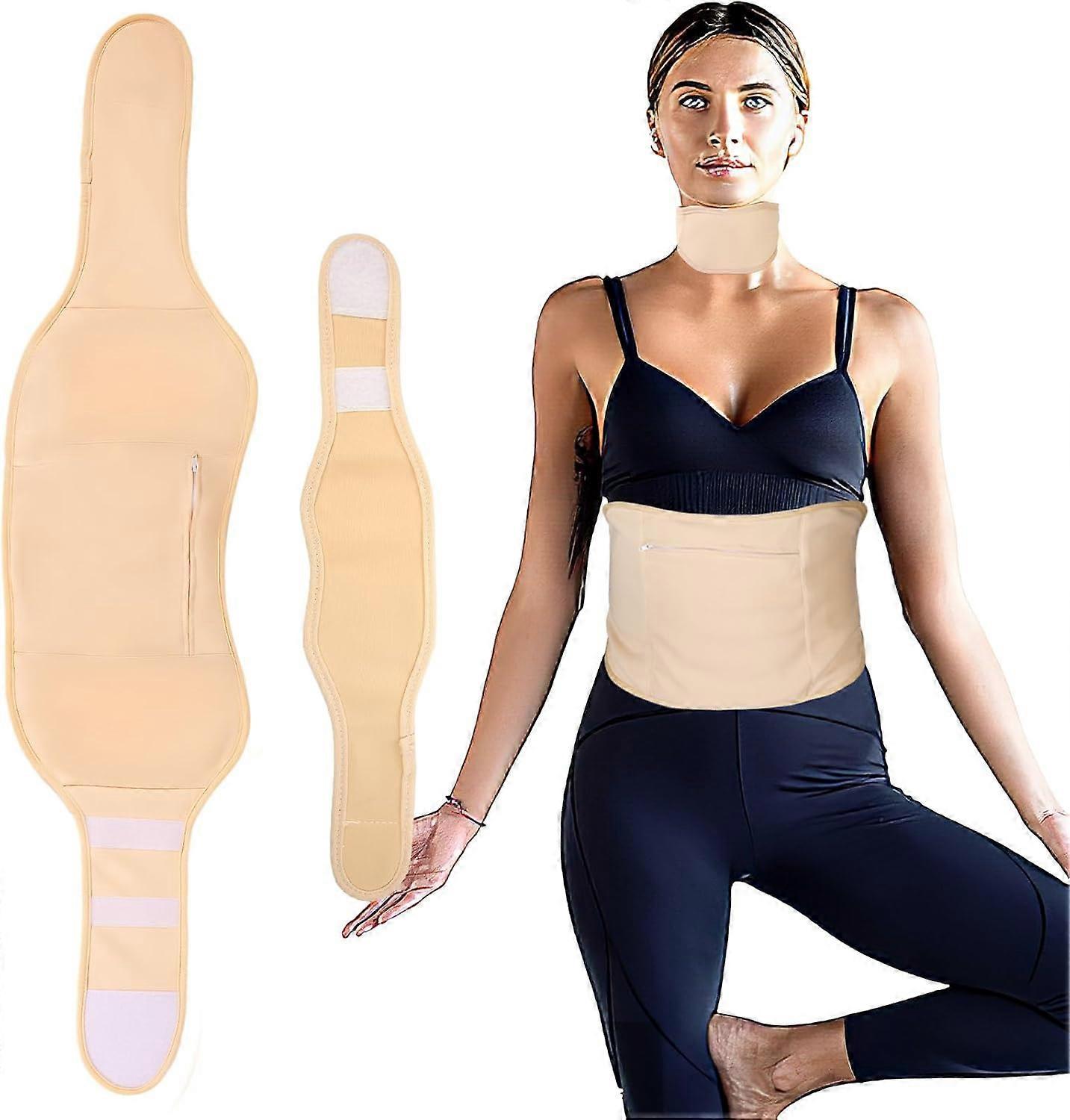 2pcs Castor Oil Pack Kit, Adjustable Reusable Castor Oil Belt & Castor Oil Neck - Image 1