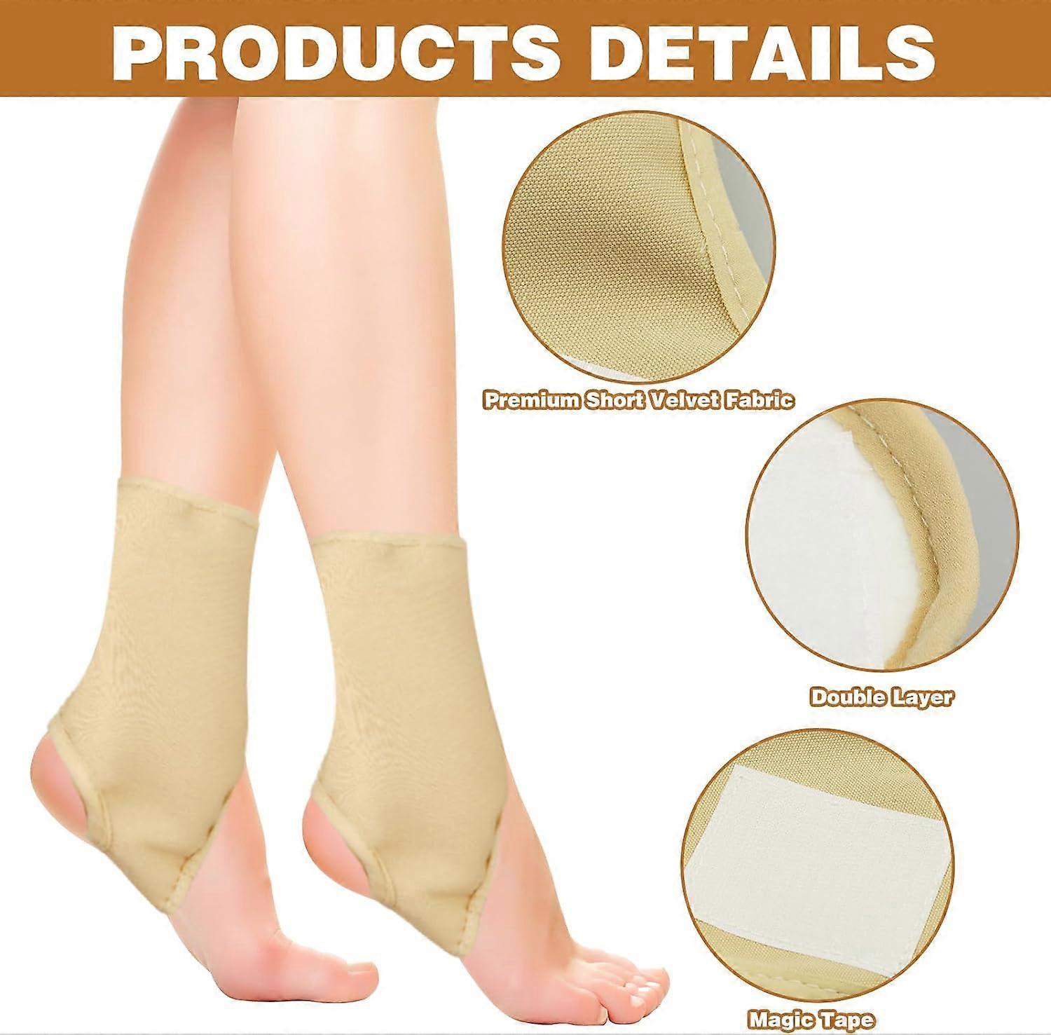 2Pcs Organic Castor Oil Pack Wrap for Feet, Castor Pack Castor Oil Foot Wrap, Reusable Castor Oil Wrap with Hook and Loop, (Castor Oil Not Included) - Image 2