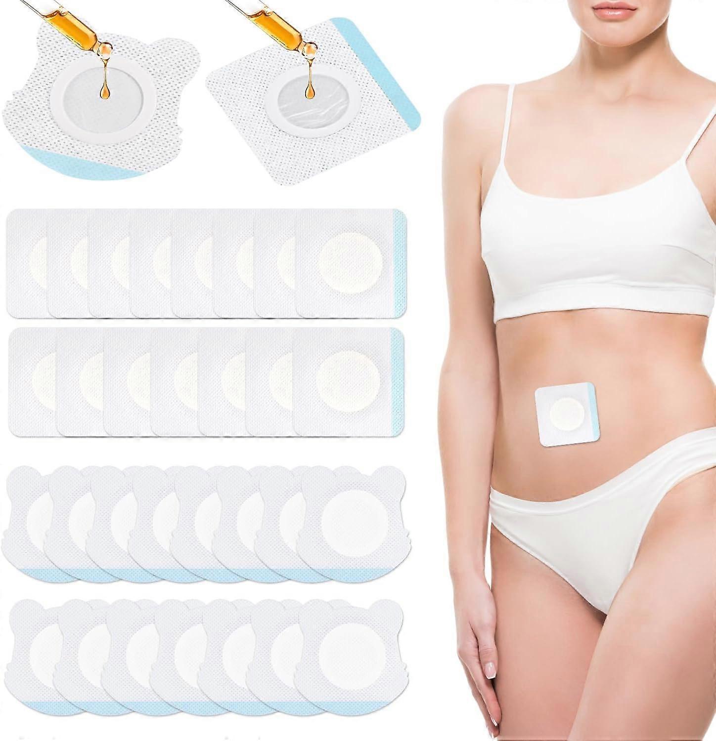 30pcs Castor Oil Belly Button Pack Wrap, Self-Adhesive Disposable Castor Oil - Image 1