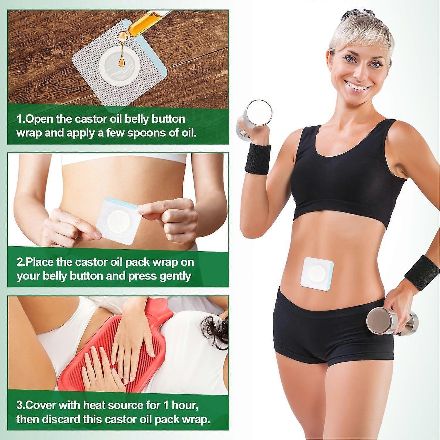 30pcs Castor Oil Belly Button Pack Wrap, Self-Adhesive Disposable Castor Oil - Image 5