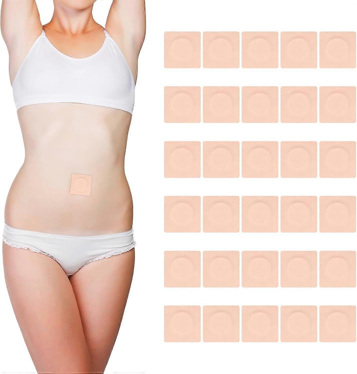 30pcs Castor Oil Pack Wrap for Belly Button, 2.76in Self-Adhesive Castor Oil - Image 1