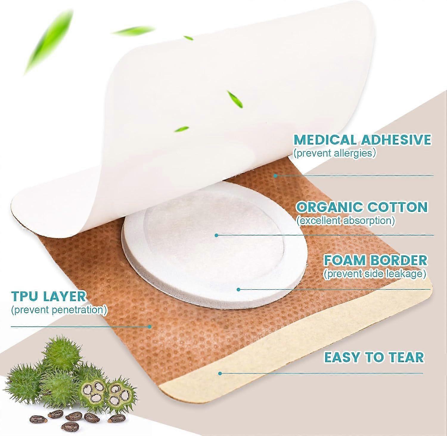 36Pcs Castor Oil Pack Wrap, Organic Cotton Castor Oil Patches for Belly Button - Image 4