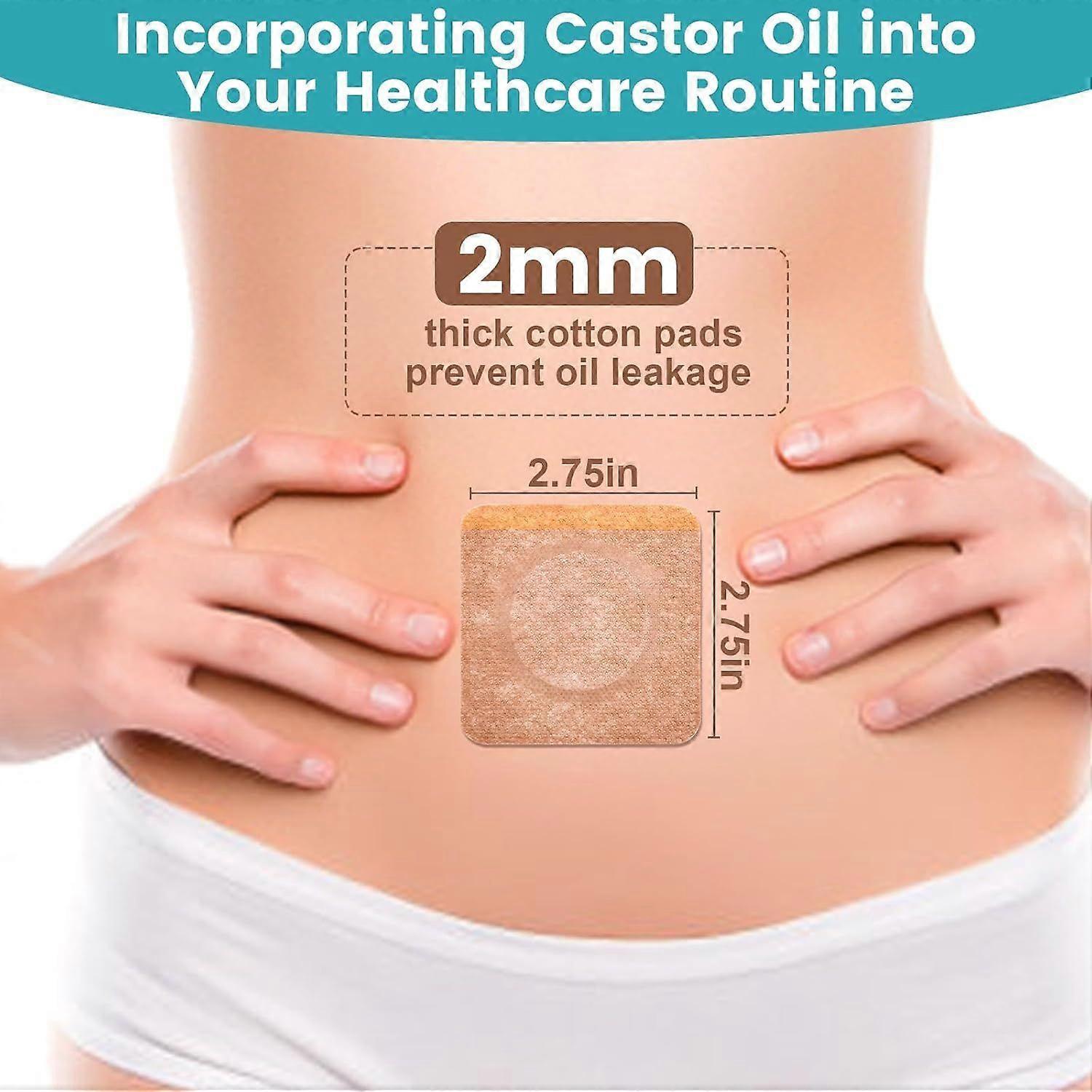 36Pcs Castor Oil Pack Wrap, Organic Cotton Castor Oil Patches for Belly Button - Image 5
