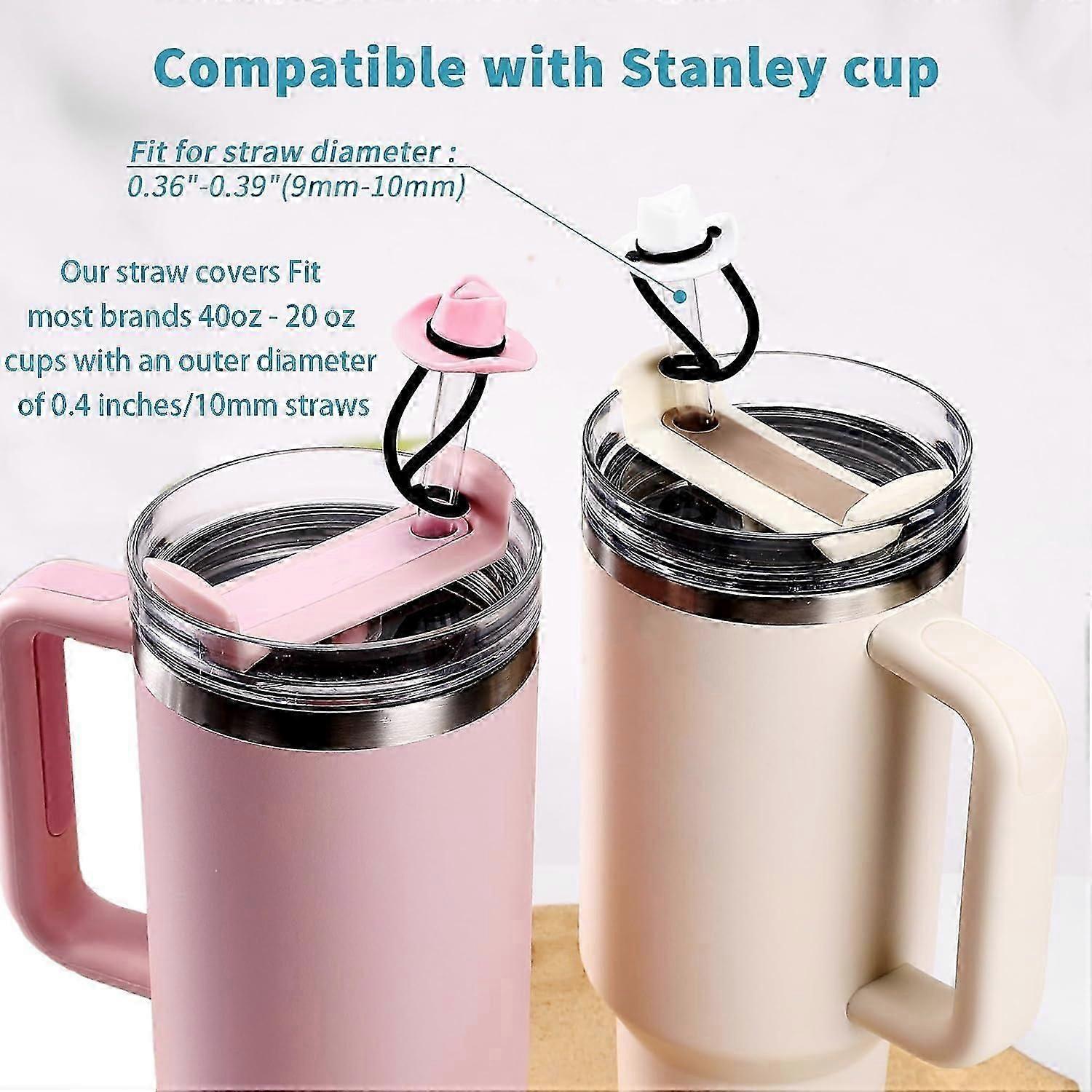 4 Pcs Straw Covers for Stanley Cup 20-40 oz, 0.4 inches Silicone Straw Cover Caps, Stanley Cups Accessories, Dust-proof and leak-proof,Simple Modern,R - Image 3