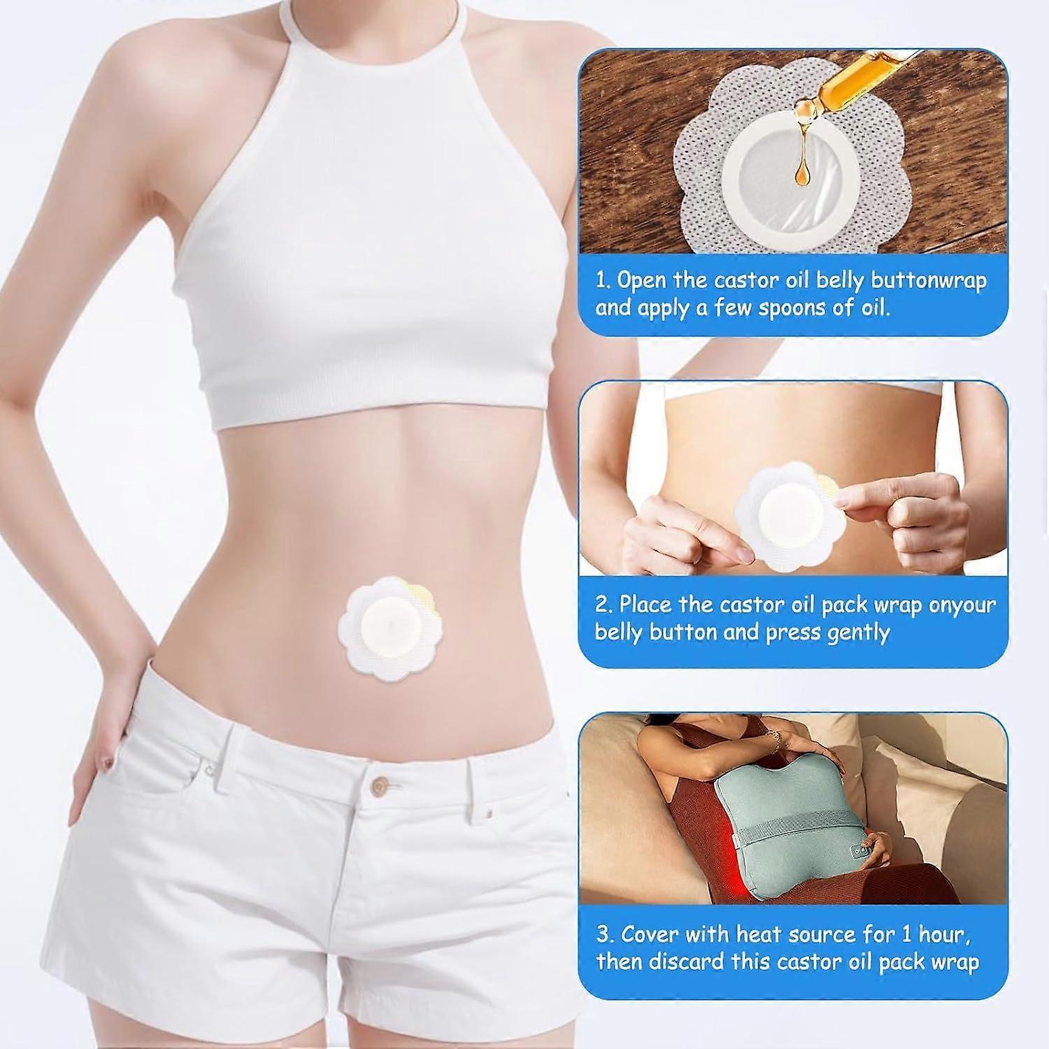 50Pcs Castor Oil Patches Disposable Castor Oil Patches Castor Oil Belly Button - Image 3