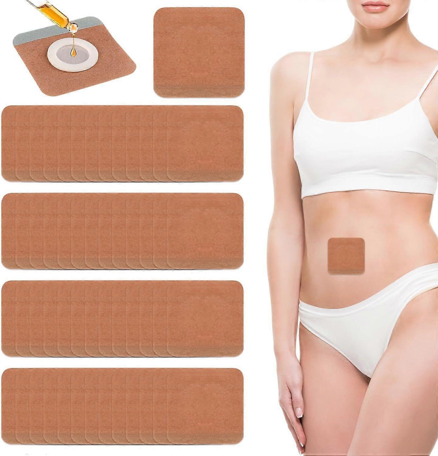 50Pcs Disposable Castor Oil Pack Wrap Belly Button Pads, Highly Absorbent - Image 1
